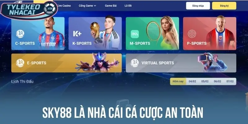 Nhà cái cá cược an toàn Sky88