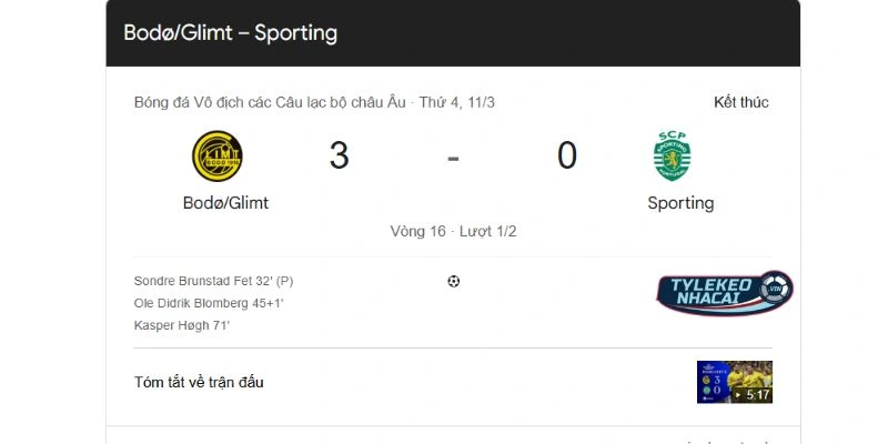 Thống kê các cuộc so tài trước đây